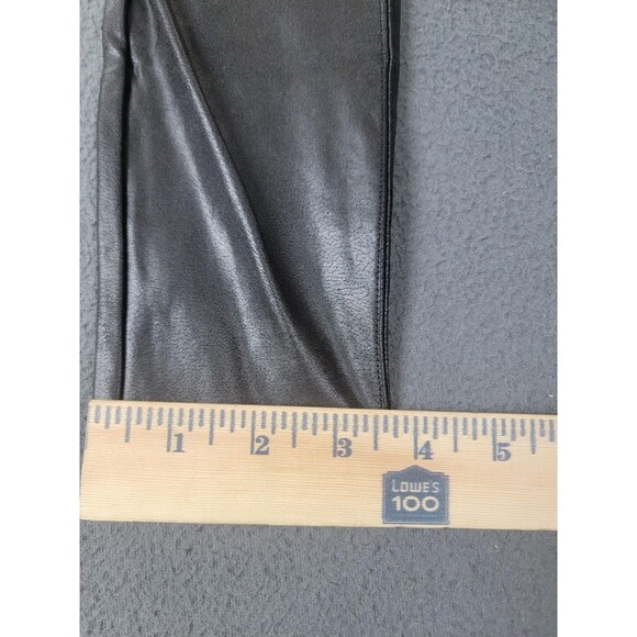 Spanx Leggings Womens Medium Black Faux Leather High Waisted Shaping Pull On - Picture 4 of 12